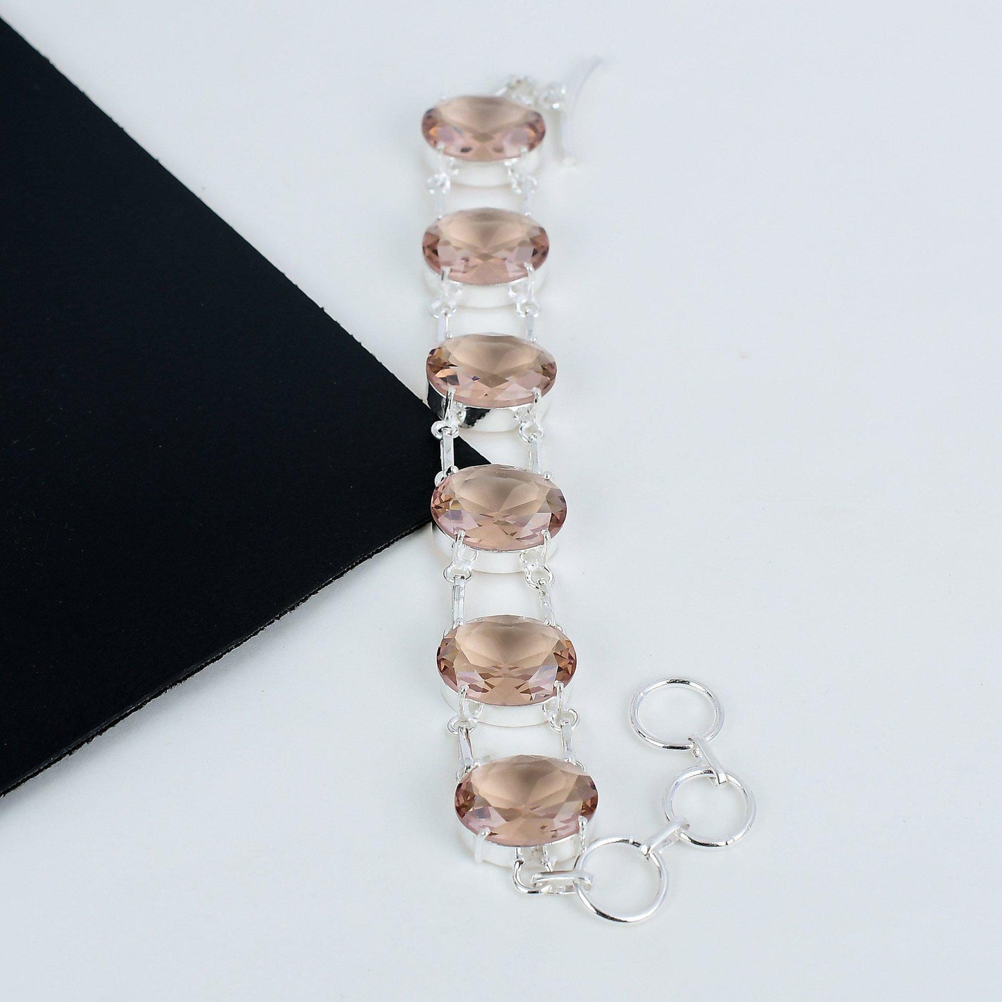 Pink Morganite Gemstone Bracelet