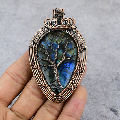 Blue Labradorite Gemstone Pendant