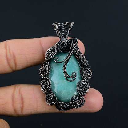 Turquoise Amazonite Gemstone Pendant