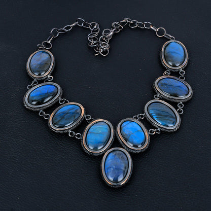 Blue Labradorite Gemstone Necklace