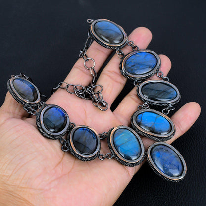Blue Labradorite Gemstone Necklace