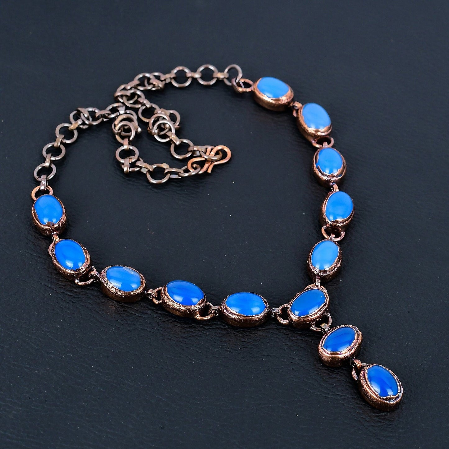Blue Chalcedony Gemstone Necklace