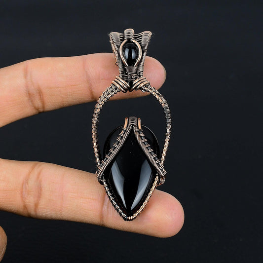Black Onyx Gemstone Pendant