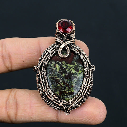 Green Bloodstone Gemstone Pendant