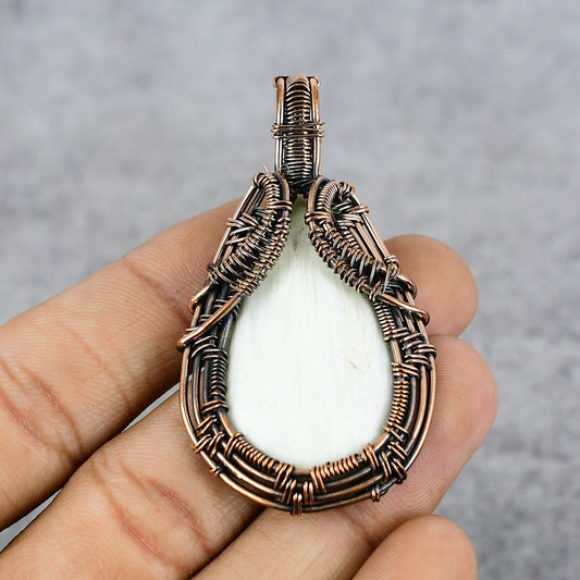 White Scolecite Gemstone Pendant