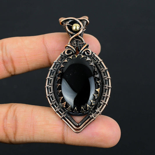 Black Onyx Gemstone Pendant