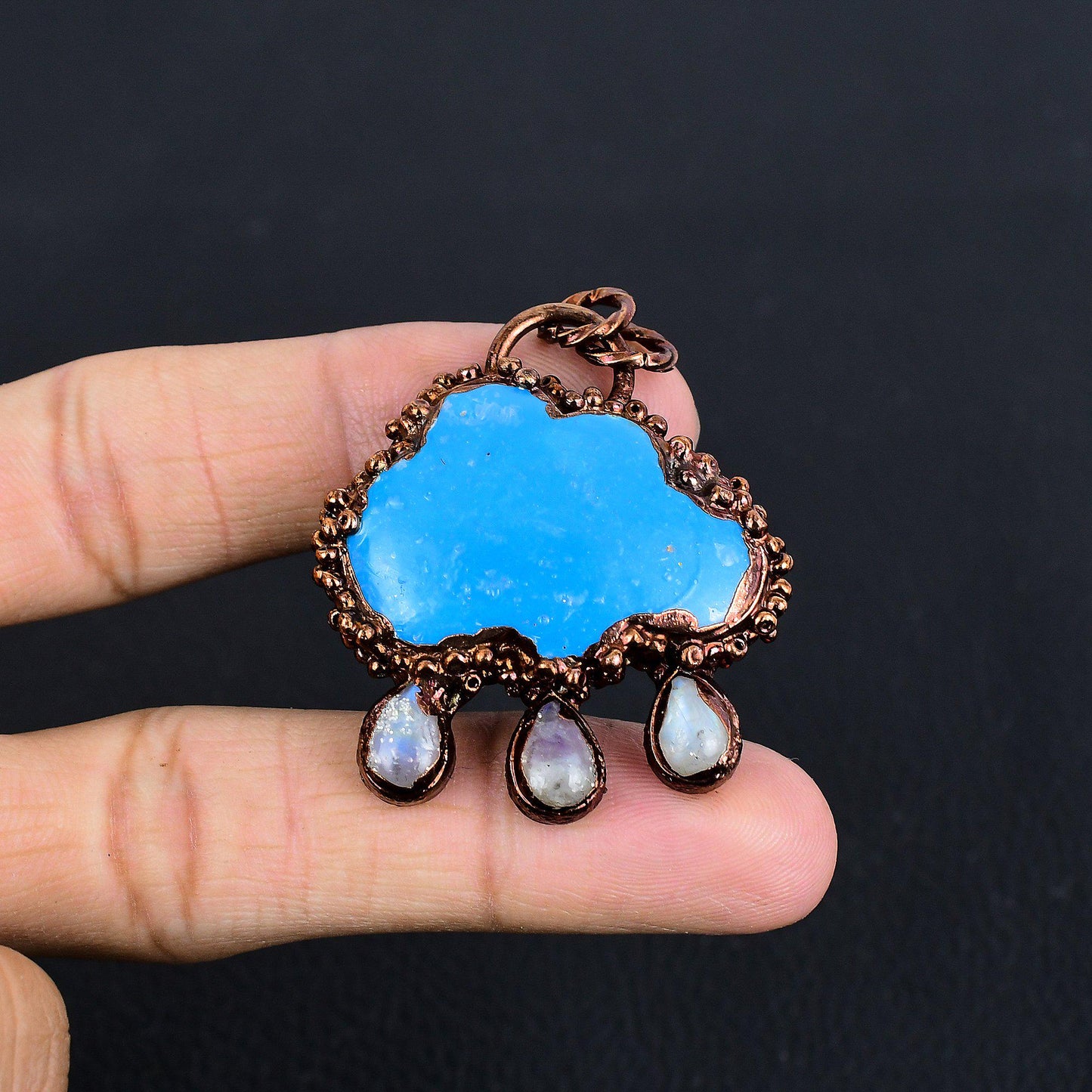 Blue Turquoise Gemstone Pendant
