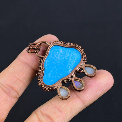 Blue Turquoise Gemstone Pendant