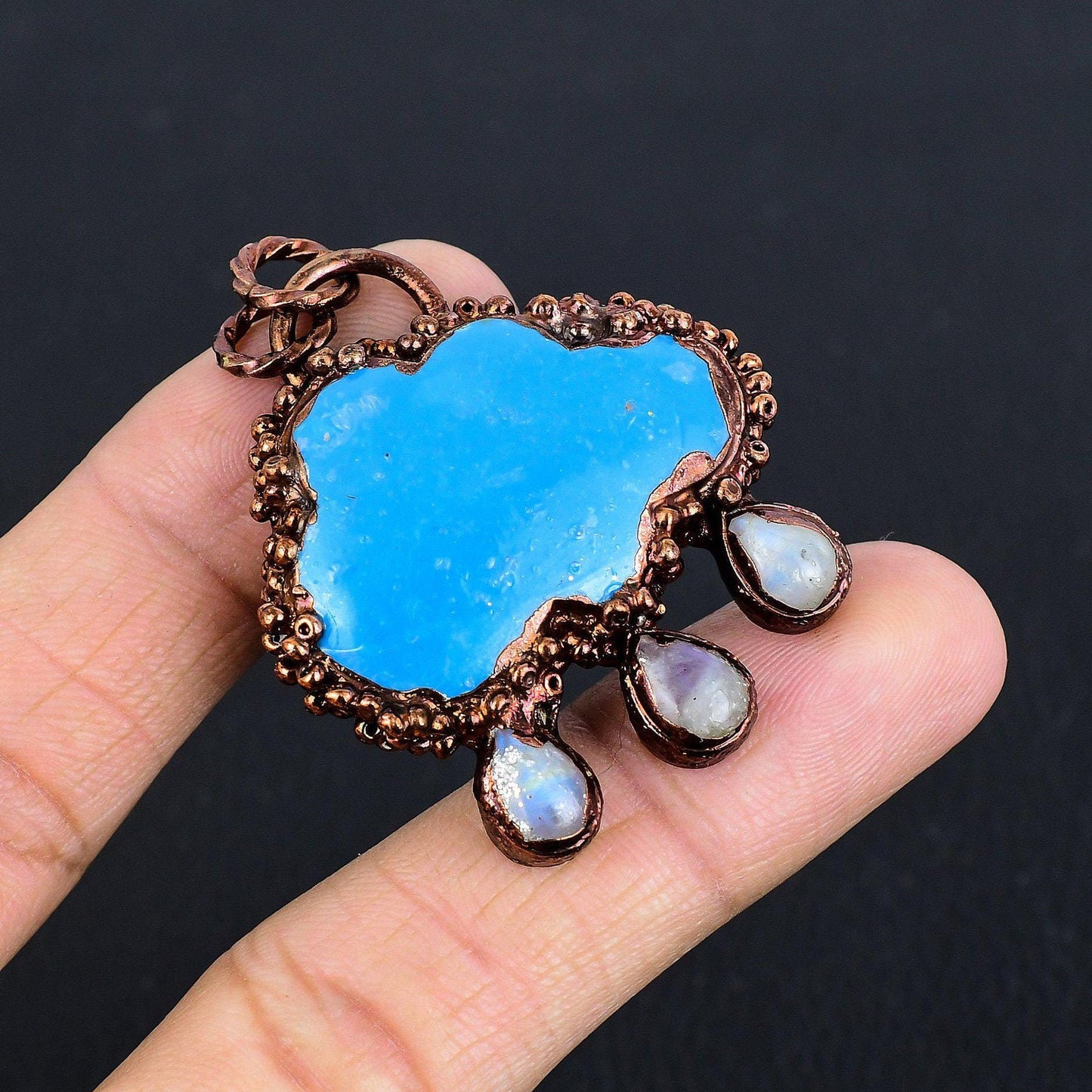 Blue Turquoise Gemstone Pendant