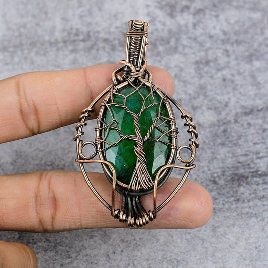 Green Zambian Emerald Gemstone Pendant