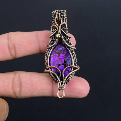 Purple Copper Turquoise Gemstone Pendant