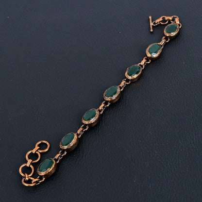 Green Emerald Gemstone Bracelet