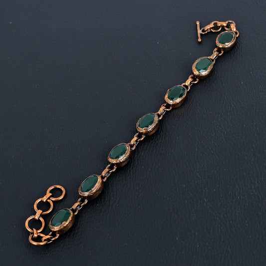 Green Emerald Gemstone Bracelet