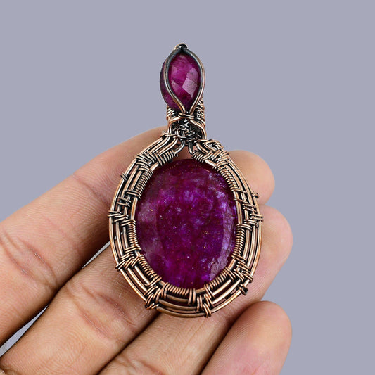 Kashmir Red Ruby Gemstone Pendant