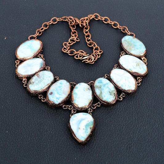 Blue Larimar Gemstone Necklace