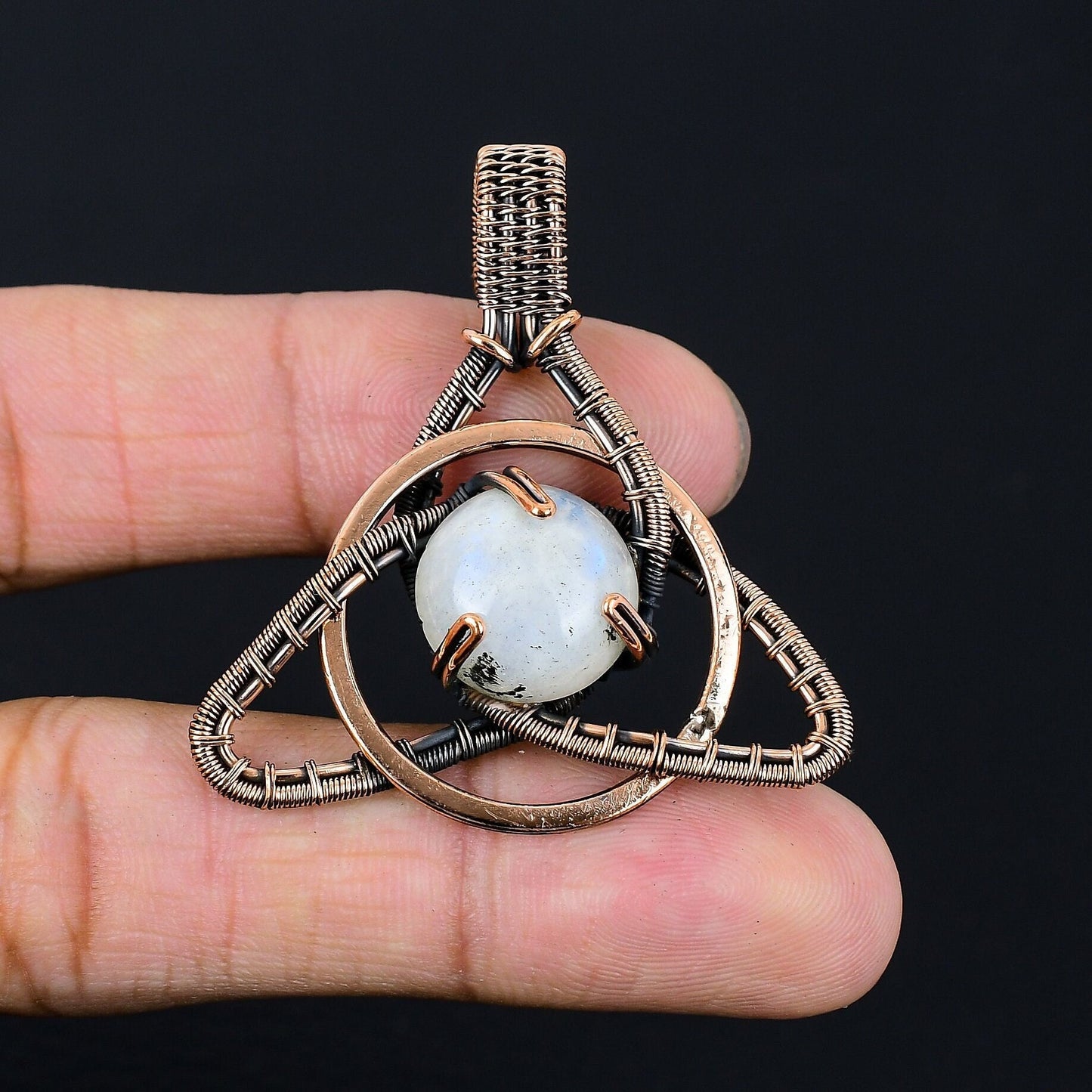 Rainbow Moonstone Gemstone Pendant