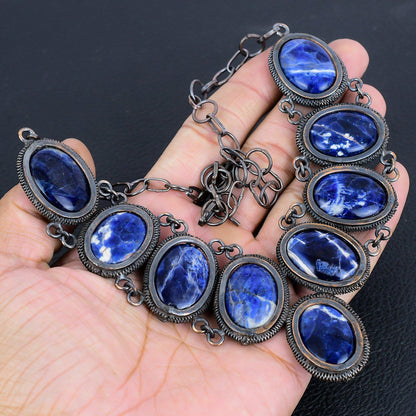 Blue Sodalite Gemstone Necklace