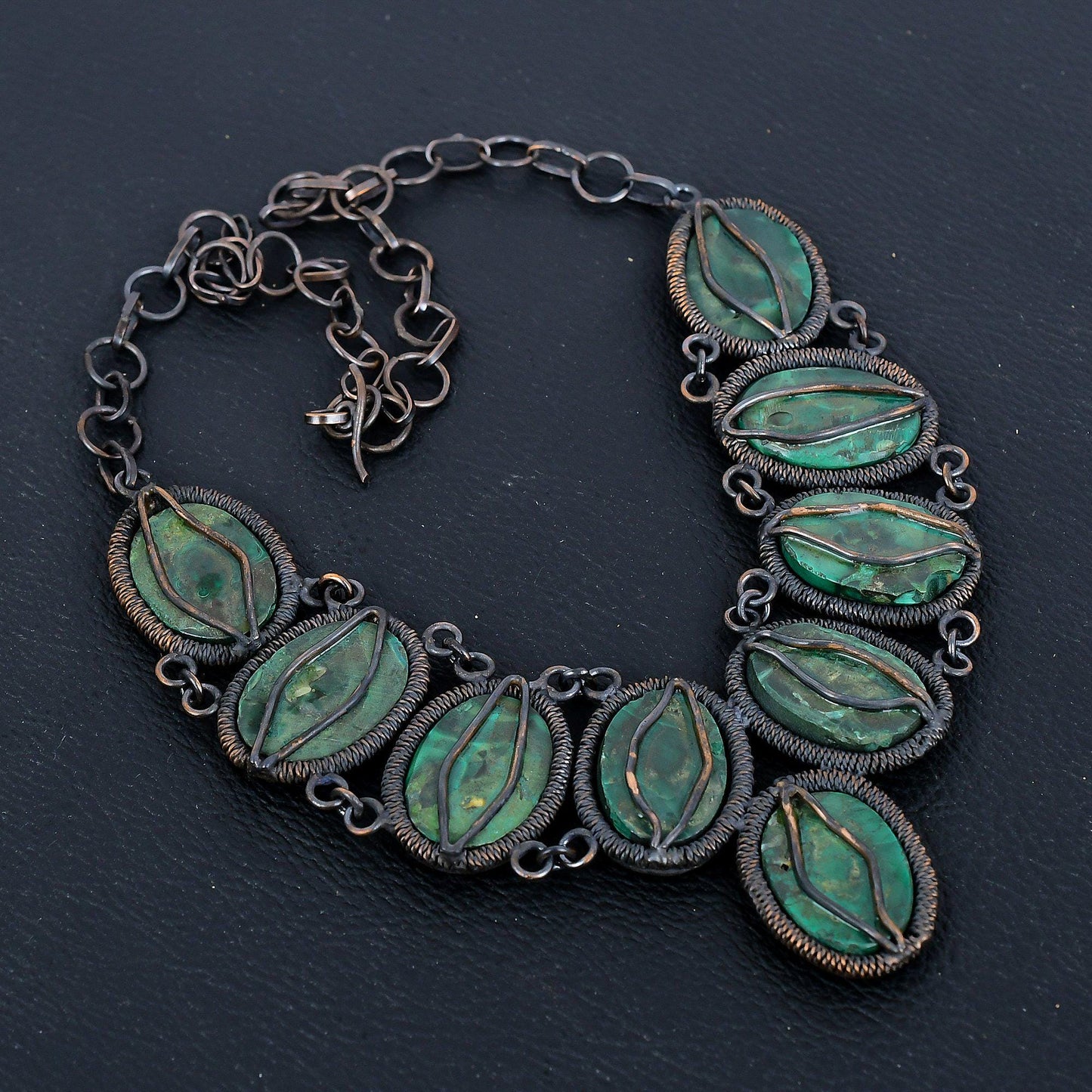 Green Malachite Gemstone Necklace