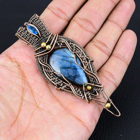 Blue Labradorite Gemstone Pendant