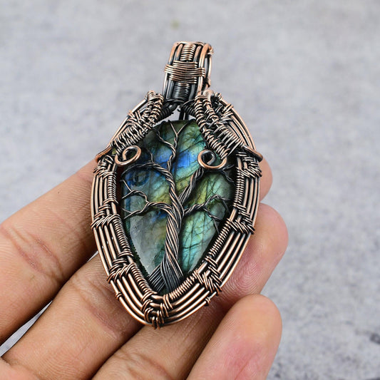 Blue Labradorite Gemstone Pendant