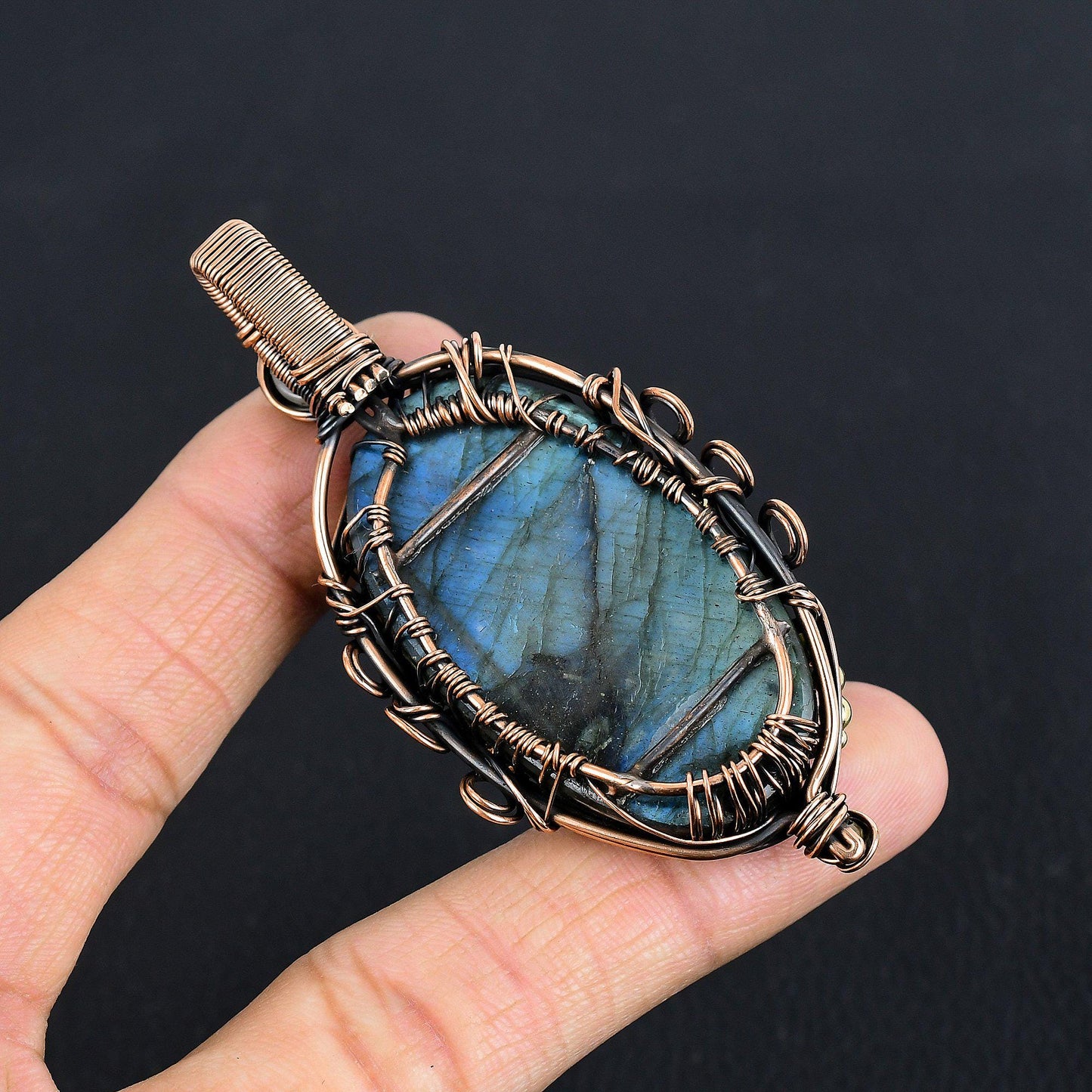 Blue Labradorite Gemstone Pendant