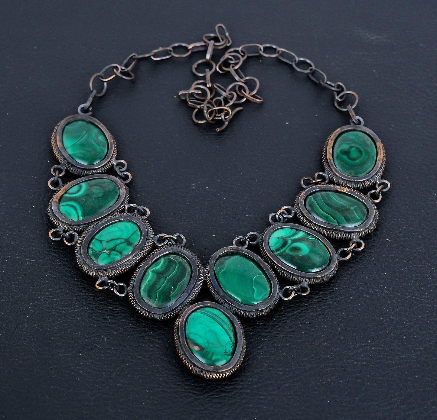 Green Malachite Gemstone Necklace