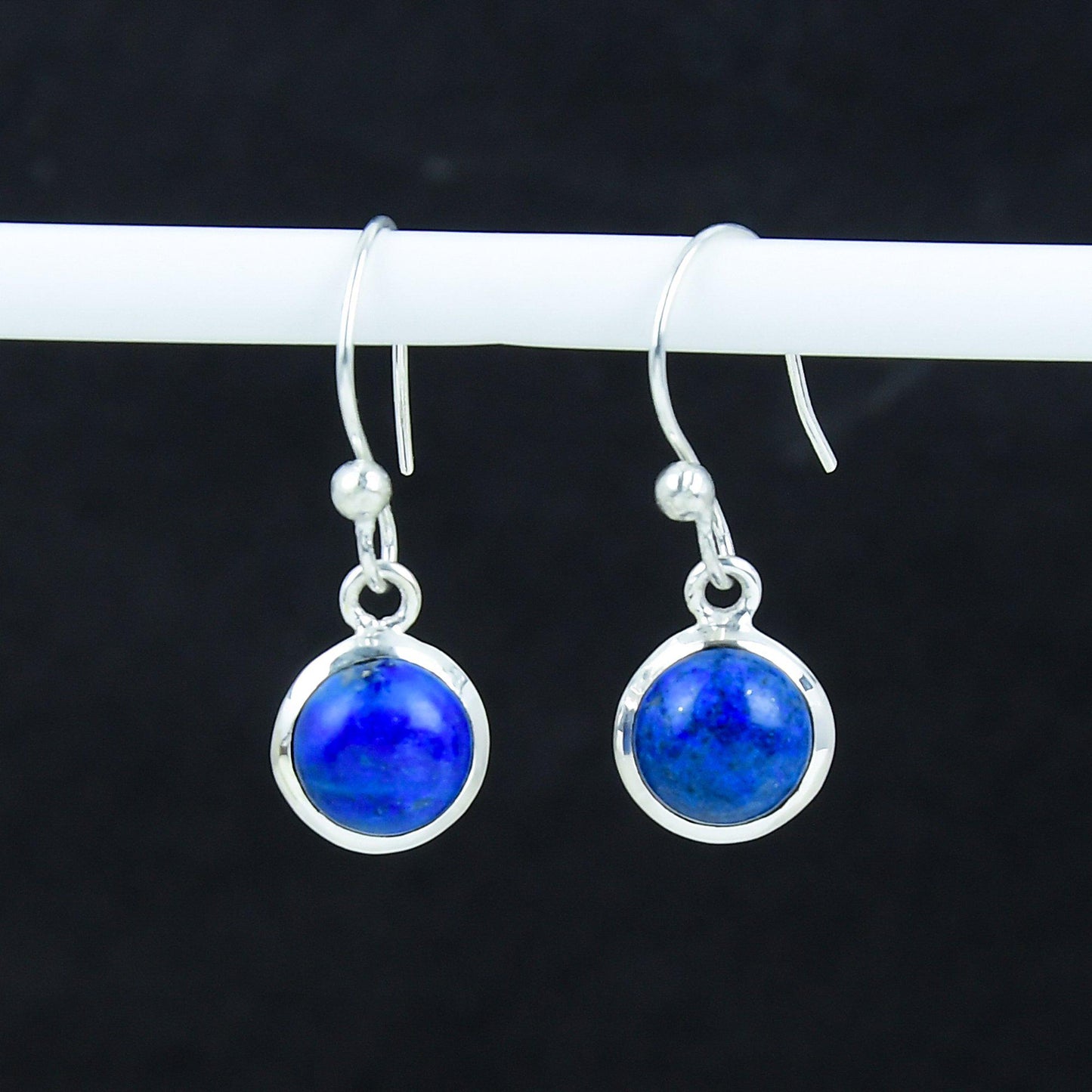 Blue Lapis Lazuli 925 Sterling Silver Earrings