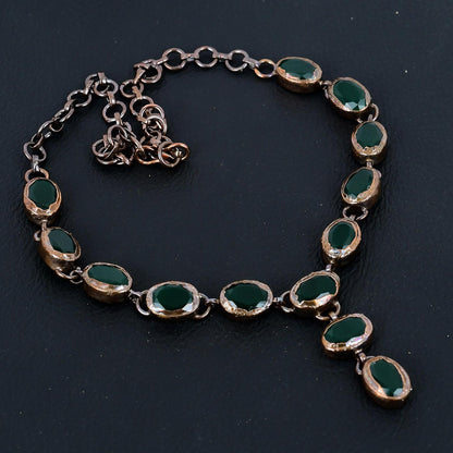 Green Emerald Gemstone Necklace