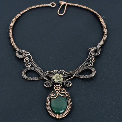 Green Jade Gemstone Necklace