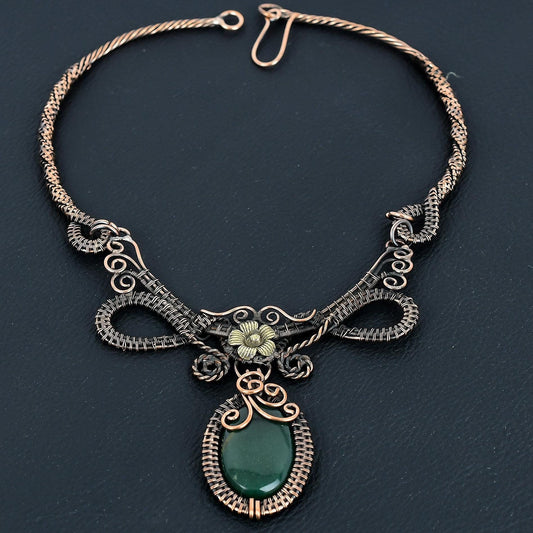 Green Jade Gemstone Necklace