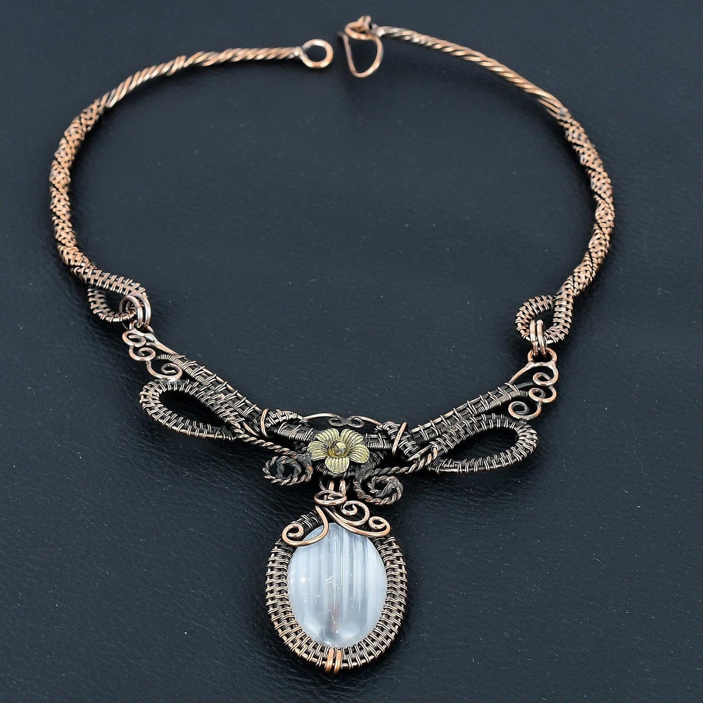White Selenite Gemstone Necklace