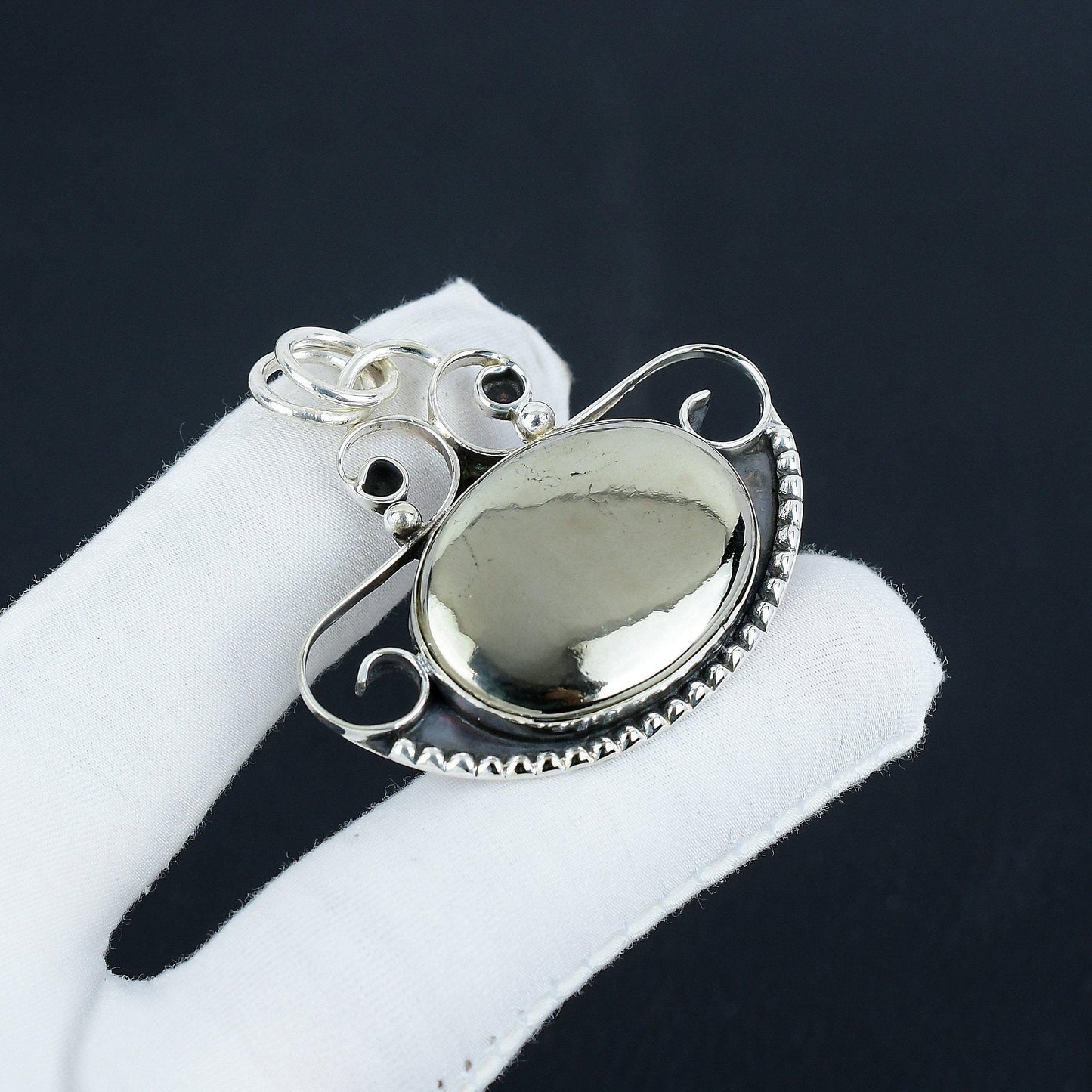 Gold Pyrite Gemstone Pendant