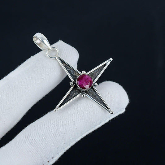 Red Kashmir Ruby Gemstone Pendant