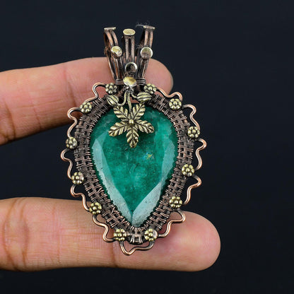 Green Emerald Gemstone Pendant