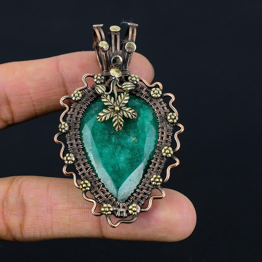 Green Emerald Gemstone Pendant