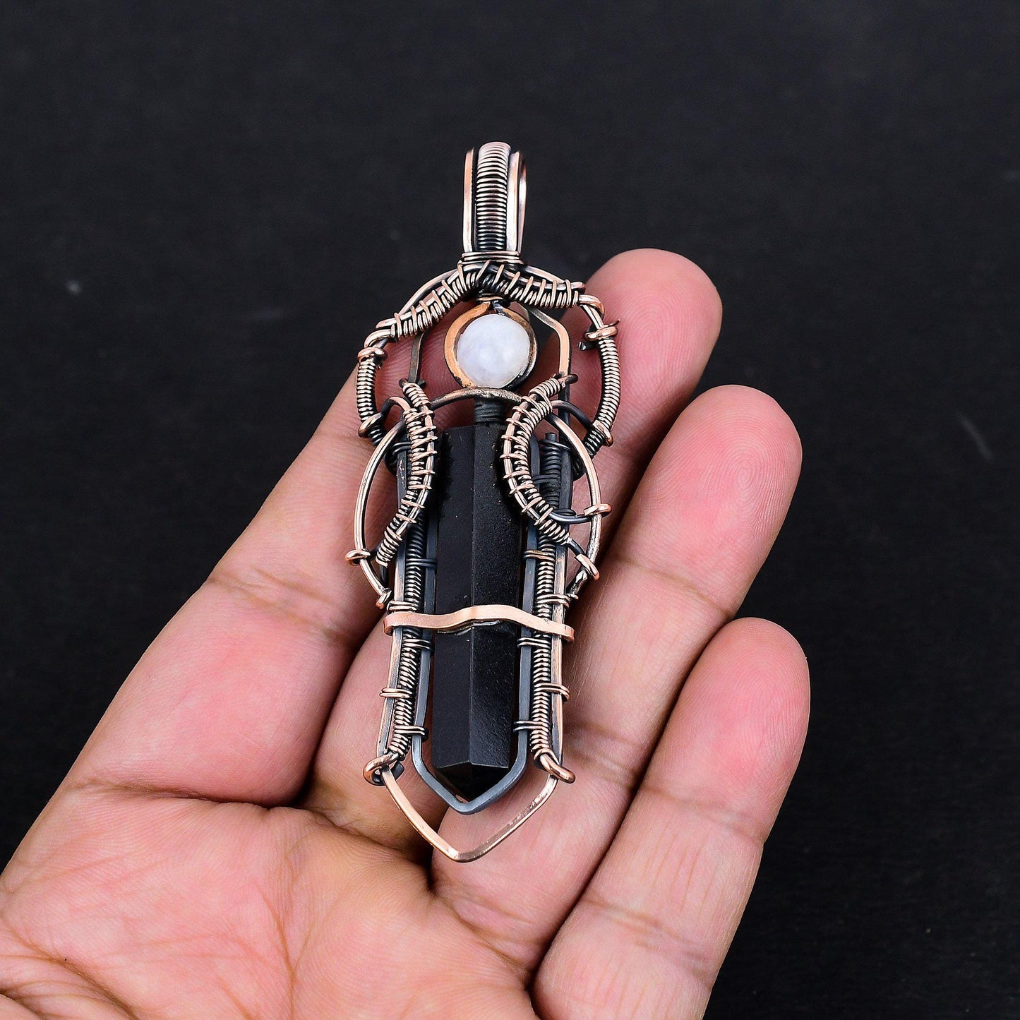Black Tourmaline Gemstone Pendant