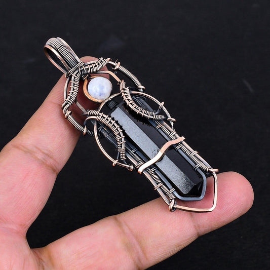 Black Tourmaline Gemstone Pendant