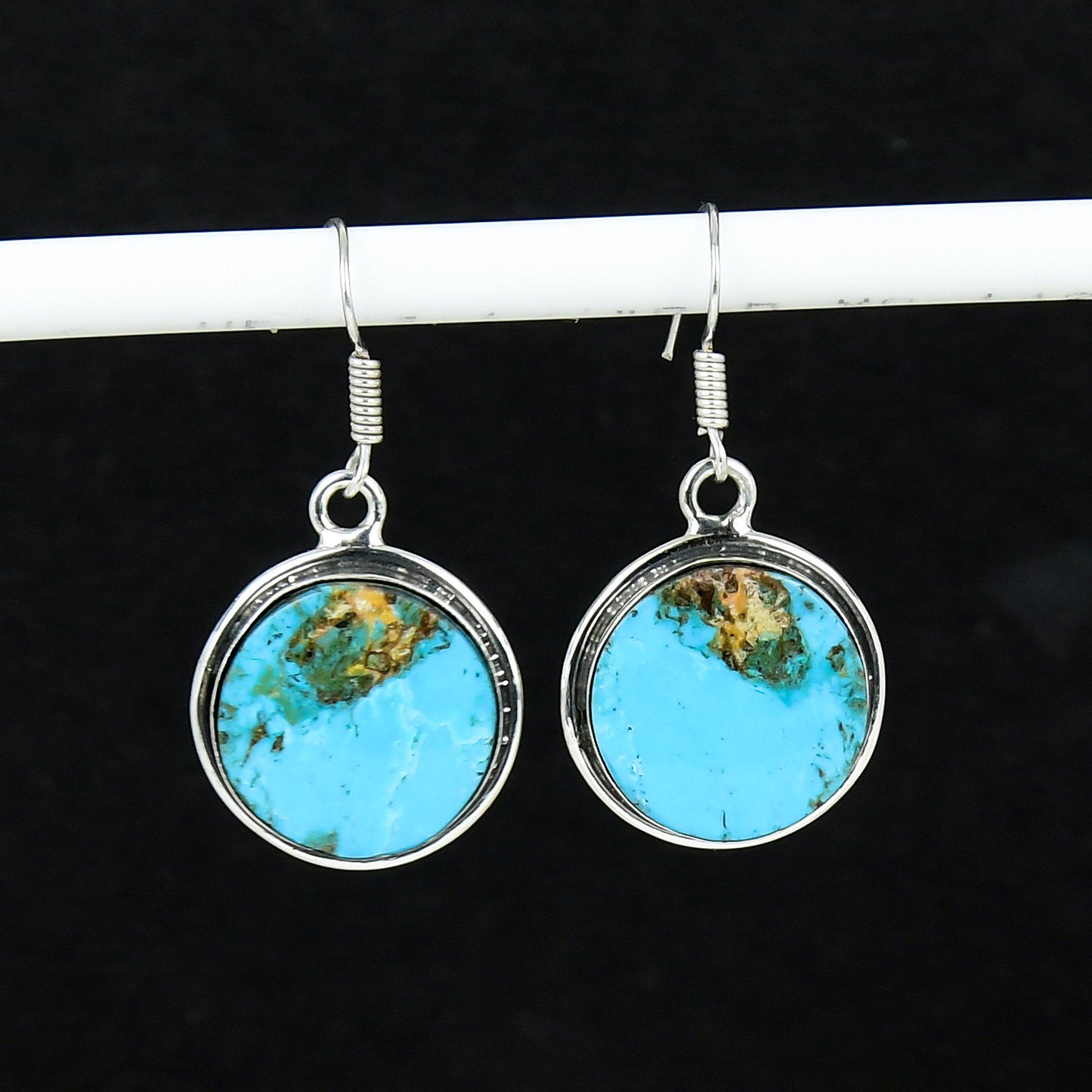 Blue Sea Sediment Gemstone Earrings