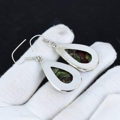 Red Dragonblood Gemstone Earring