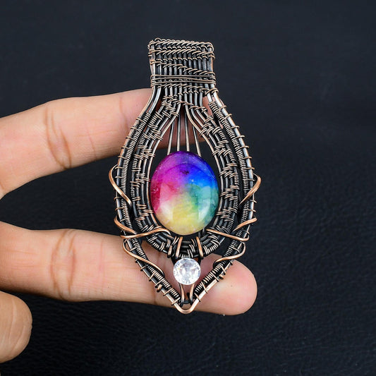 Rainbow Solar Quartz Gemstone Pendant