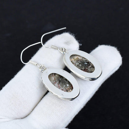 Multicolor Crazy Lace Agate Gemstone Earrings