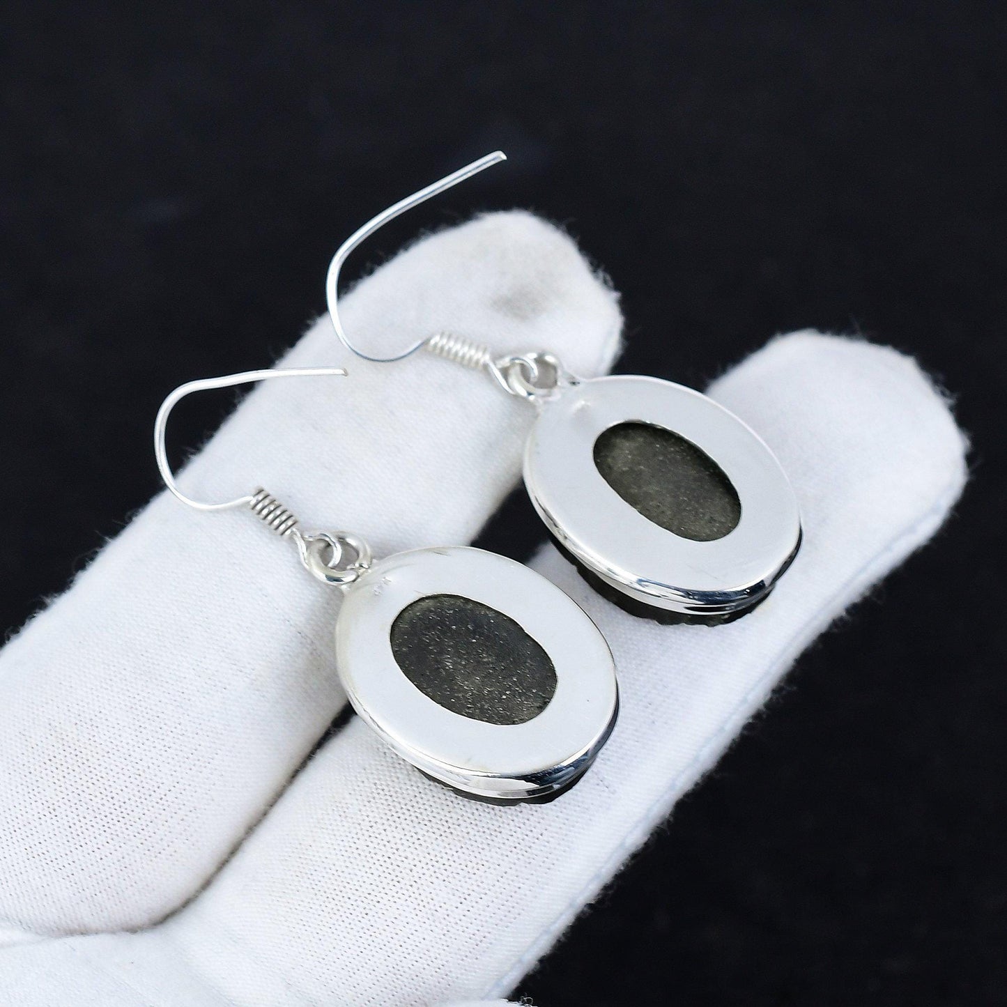 Gold Pyrite Druzy Gemstone Earrings