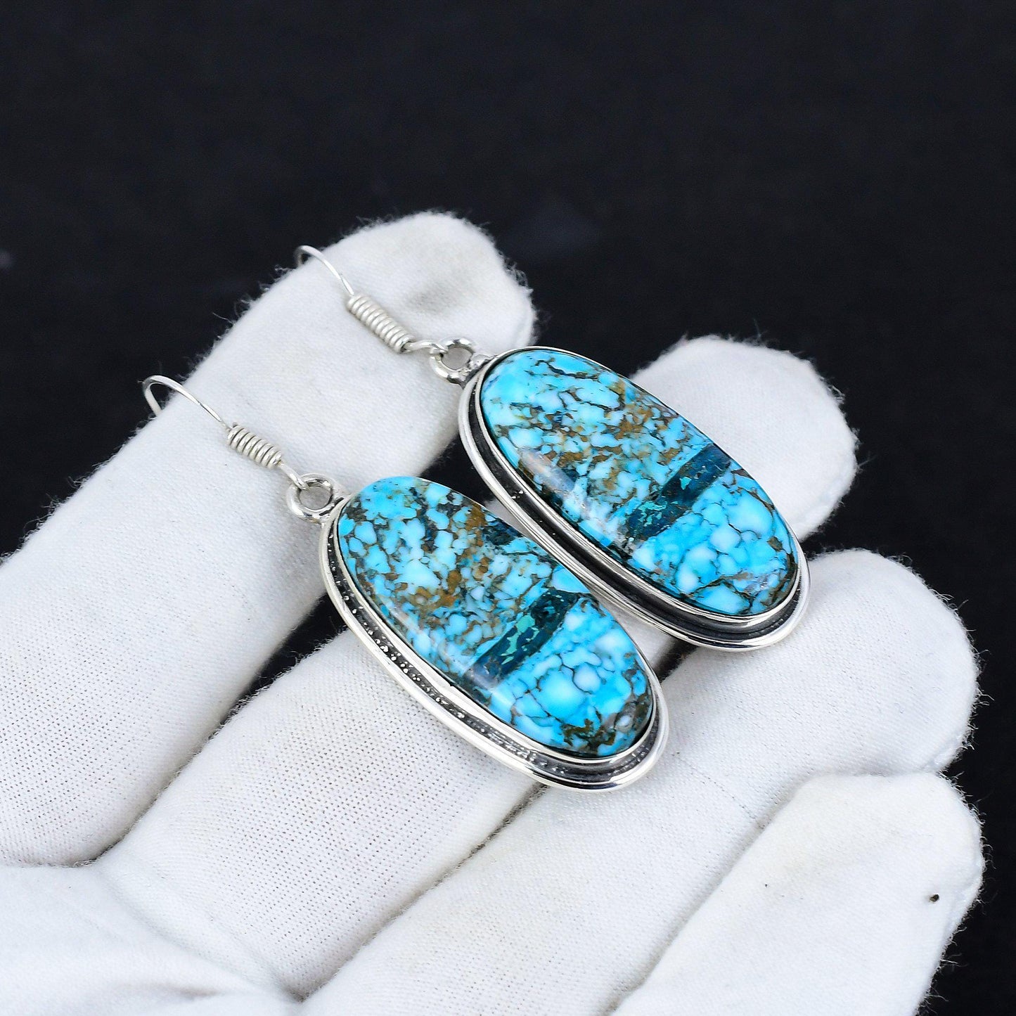 Turquoise Gemstone Teardrop Earrings
