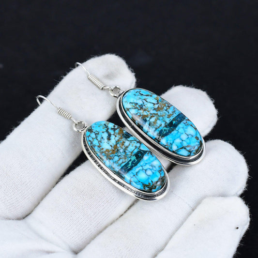 Turquoise Gemstone Teardrop Earrings