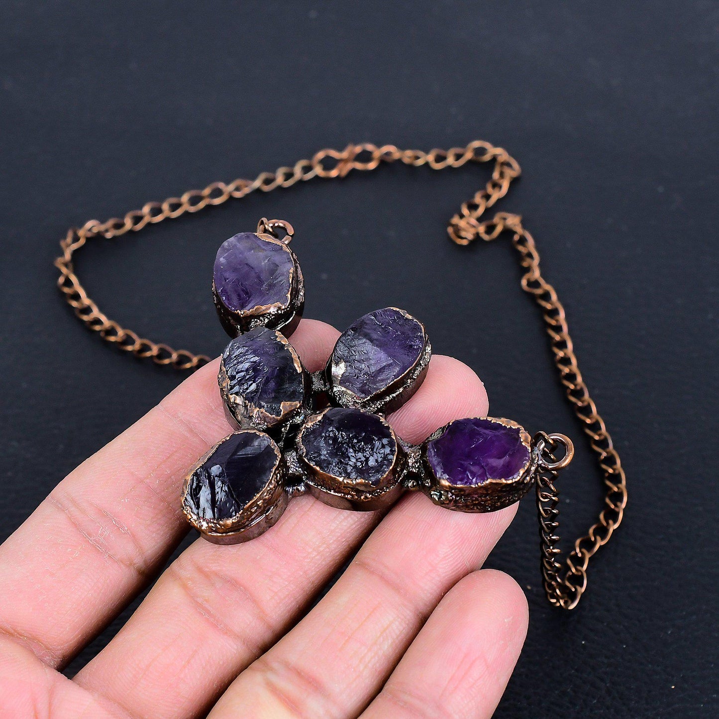 Purple Amethyst Gemstone Necklace