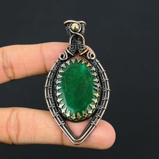 Green Emerald Gemstone Pendant