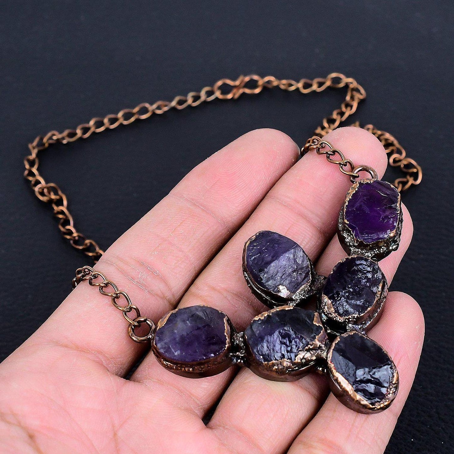 Purple Amethyst Gemstone Necklace