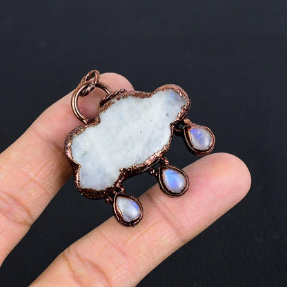 Rainbow Moonstone Gemstone Pendant
