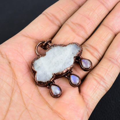 Rainbow Moonstone Gemstone Pendant