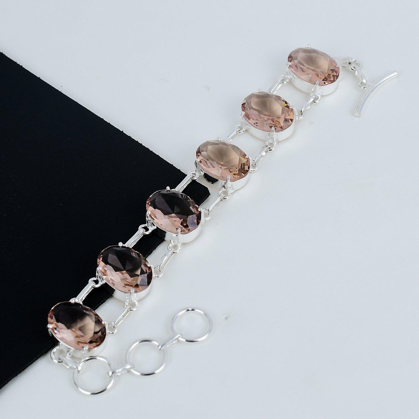 Pink Morganite Gemstone Bracelet
